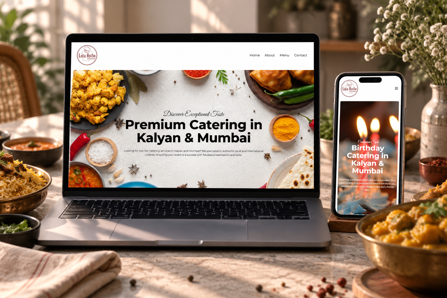 Lata Rothe Caterers client project preview